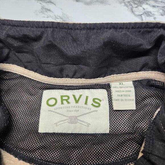 Orvis Men XL Brown Gray Beige Longsleeve Quarter Zip Pullover Sweatshirt Bundle - Picture 13 of 13